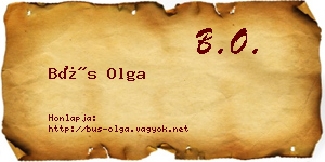 Bús Olga névjegykártya