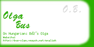 olga bus business card